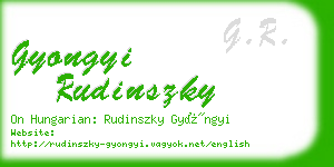 gyongyi rudinszky business card